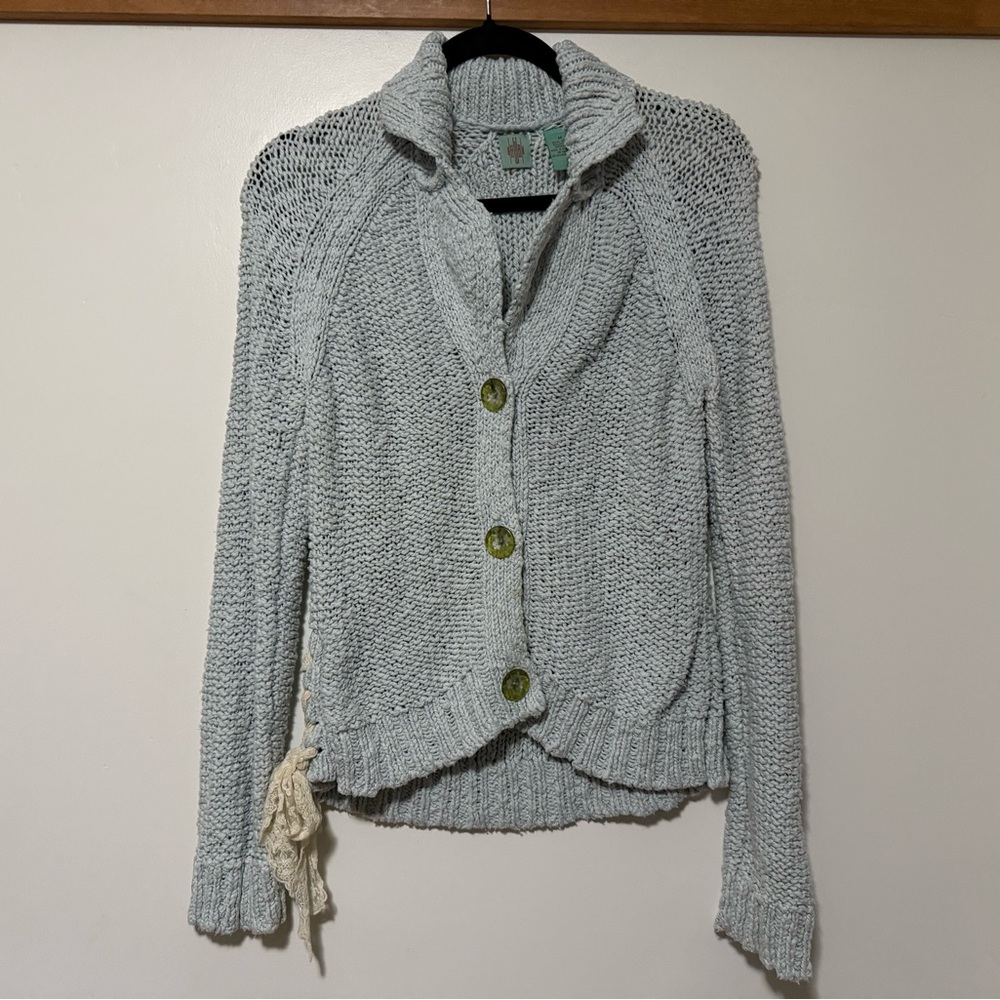 Anthropologie Cozy Knit Cardigan with Button Closure